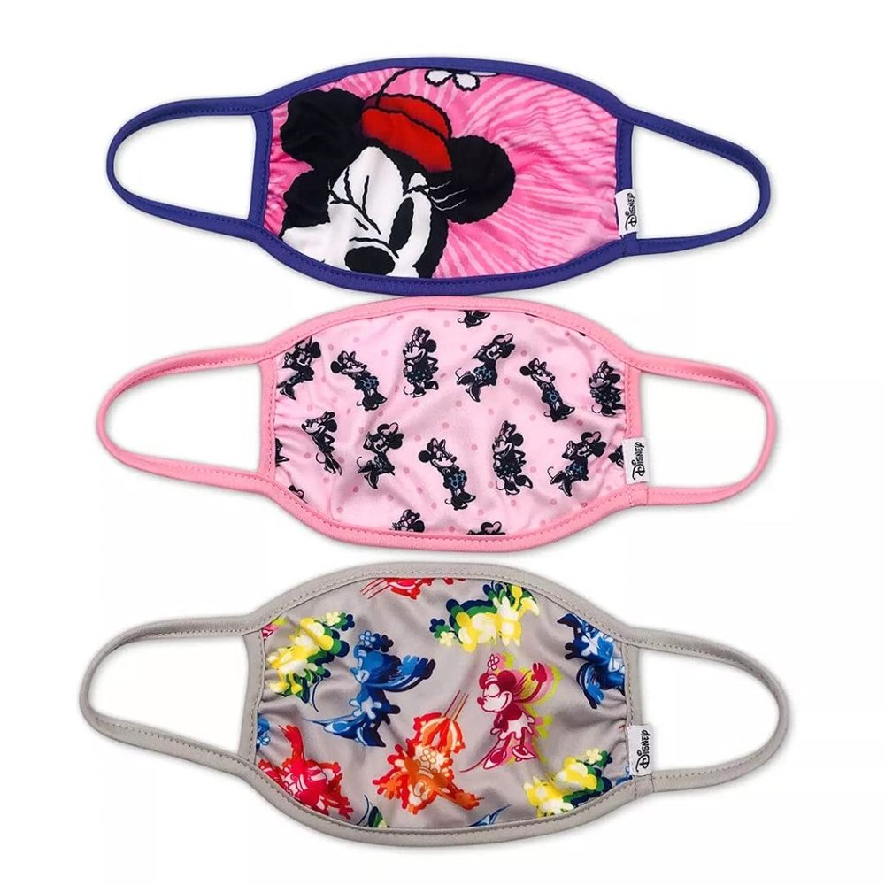 Disney Kids 3pk 3 Pack Minnie Mouse Face Mask Children Children 6+